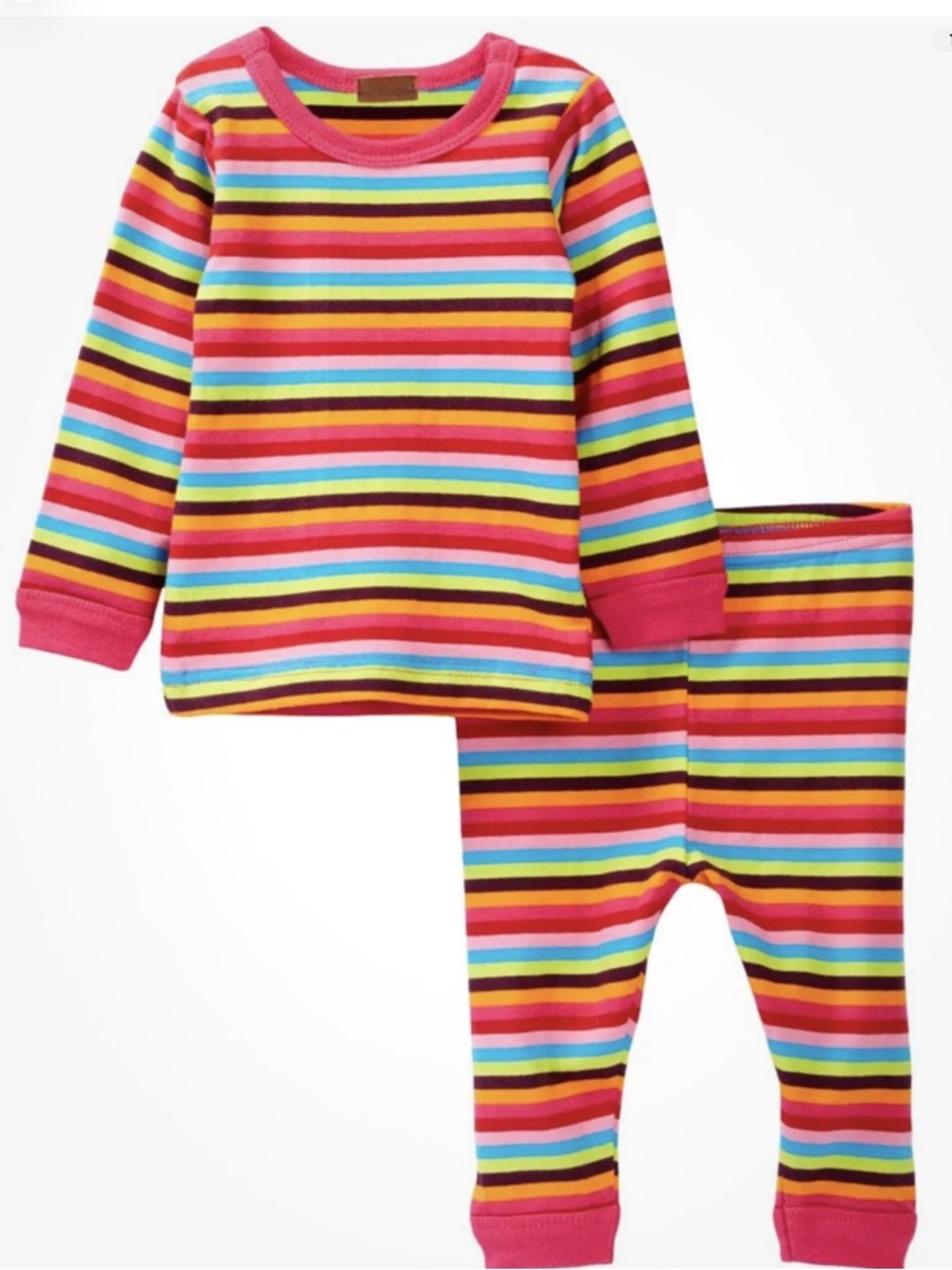 COCCOLI Baby Girl’s Multi Stripe 2-Pc Tee & Legging Set - Size 12 Months - NWT